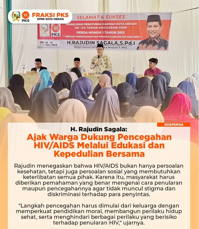 Kasus HIV/AIDS Masih Mengancam, PKS Ajak Warga Perkuat Pencegahan Sejak Dini
